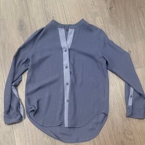 rag & bone Slate Blue Crewneck Blouse